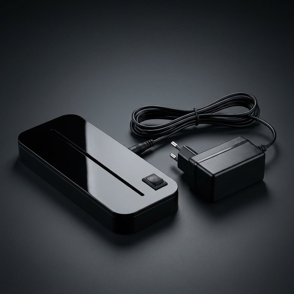 Base preta com adaptador bivolt — engenharia Ilusione